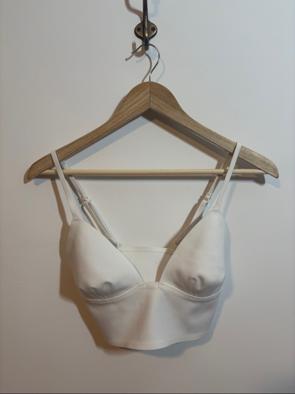 Free People White Longline Bralette